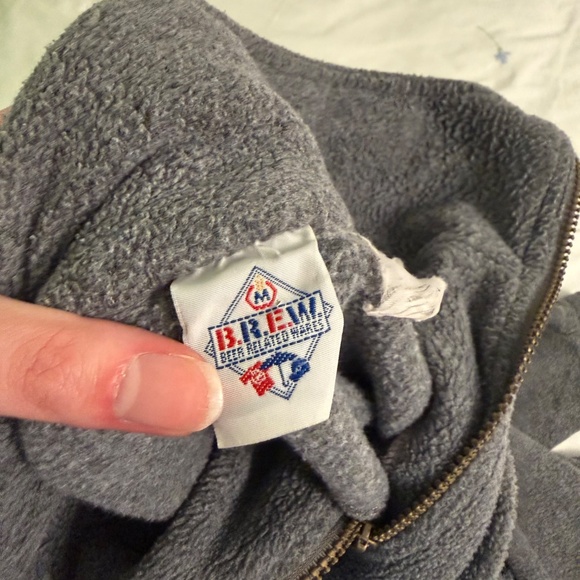 VINTAGE Molson Dry Special Day two-toned 1/4 zip fleece sweatshirt - Picture 10 of 10